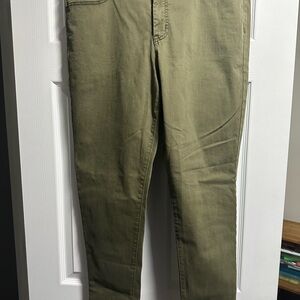 Jessica Simpson High Rise Ankle Skinny Olive Green Pants sz 14